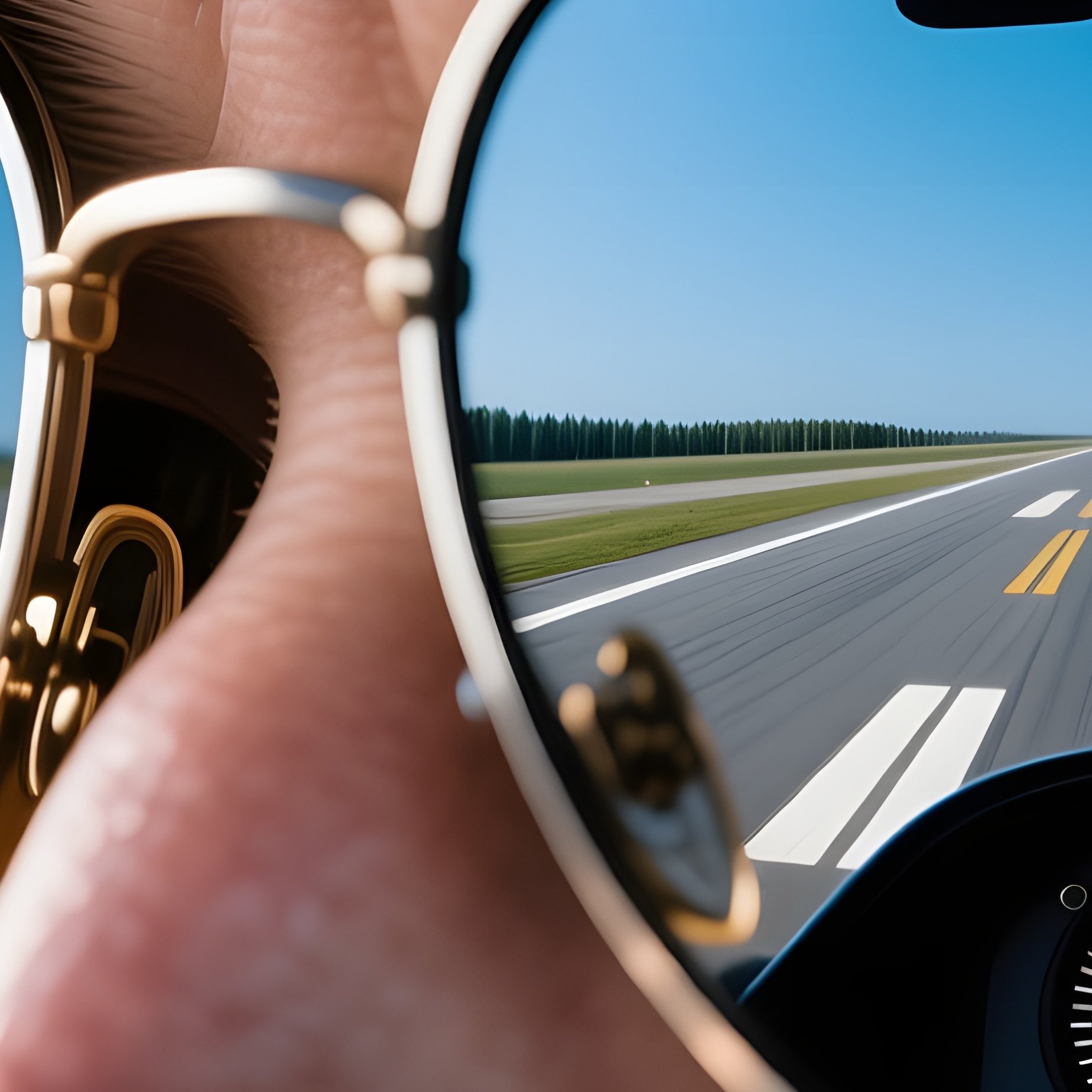 Reflection In Sunglasses Pilot Avionics - Full Resolution Quality Preview