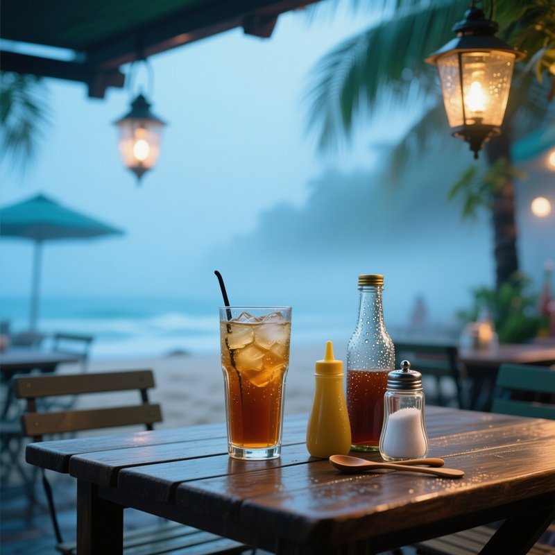 Refreshing Drinks And Condiments Atmosphere