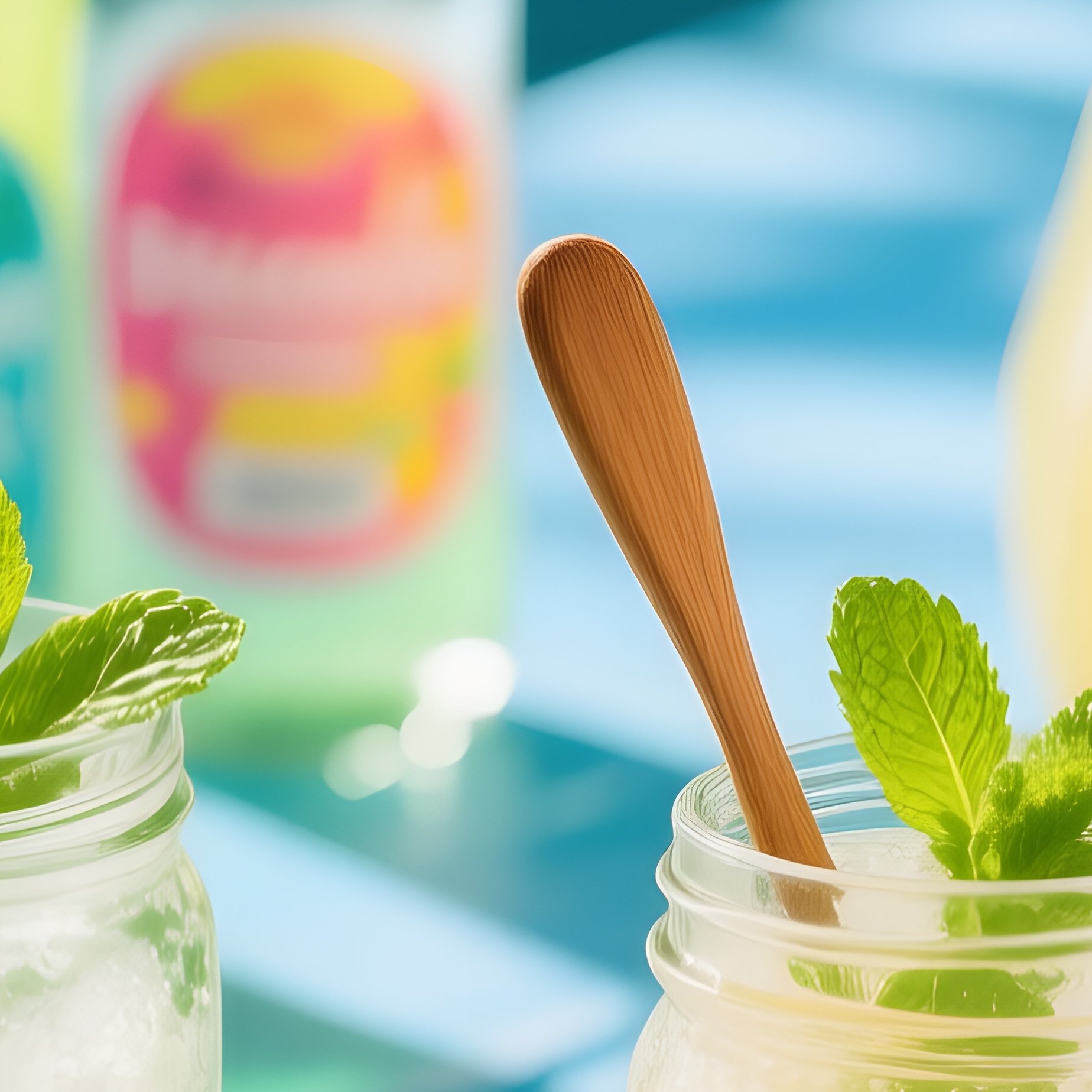 Refreshing Drinks And Condiments Detail Oriented - Full Resolution Quality Preview