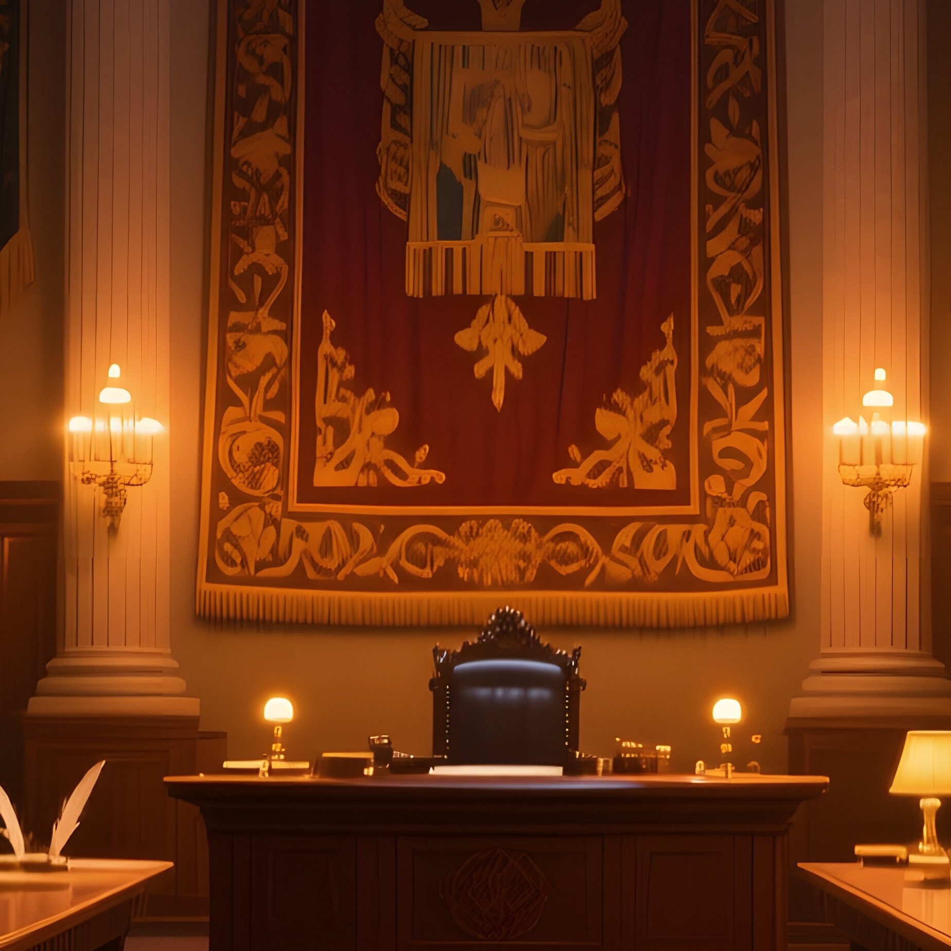 Regal Council Chamber At Dusk - Full Resolution Quality Preview