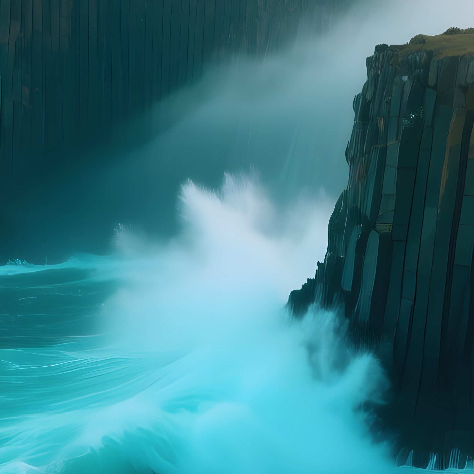 Remote Island Coastline Basalt Columns Sunset - Full Resolution Quality Preview