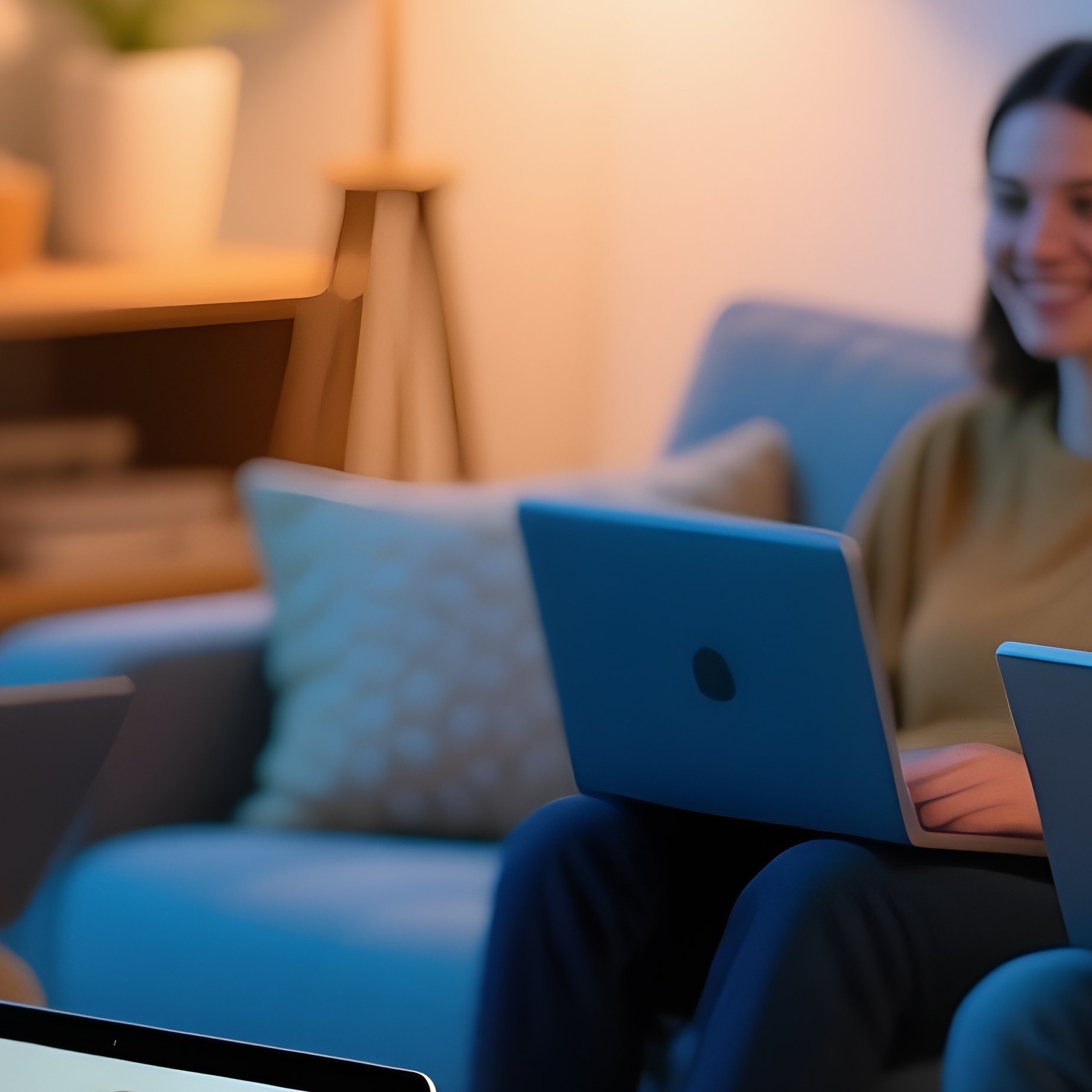 Remote Team Video Call Living Room - Full Resolution Quality Preview