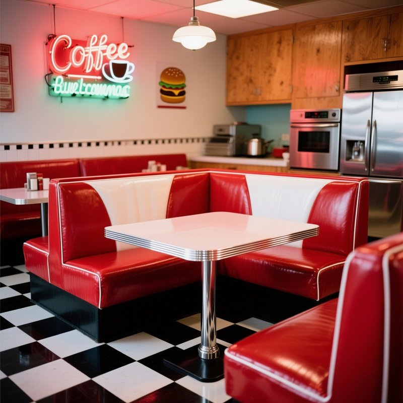 Retro 1950S Diner Booth