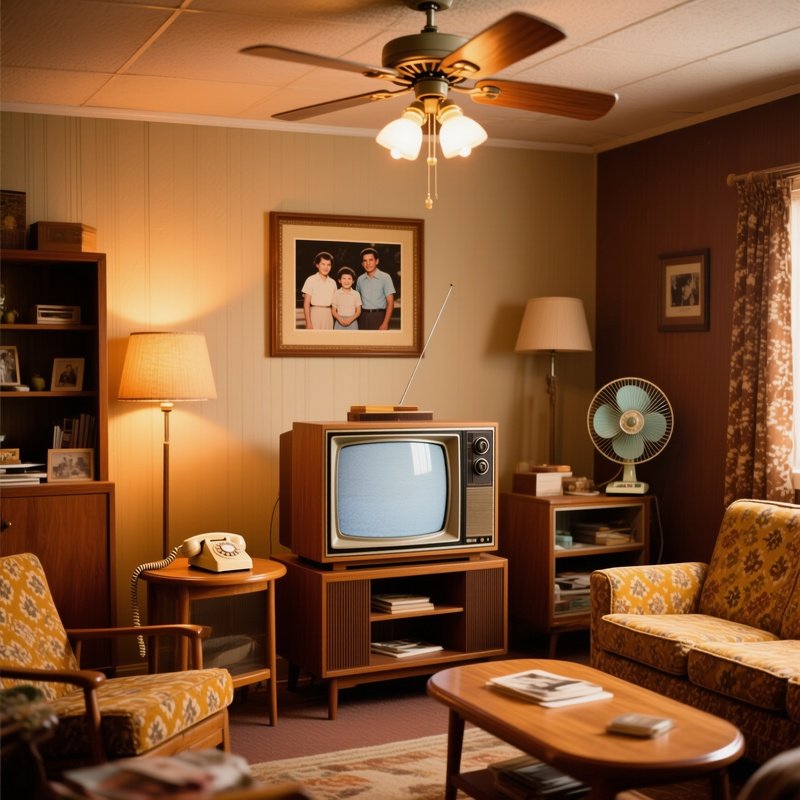 Retro Nostalgia Vintage Television Room