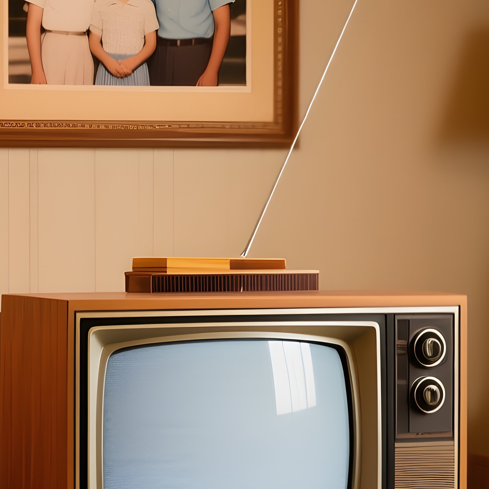 Retro Nostalgia Vintage Television Room - Full Resolution Quality Preview