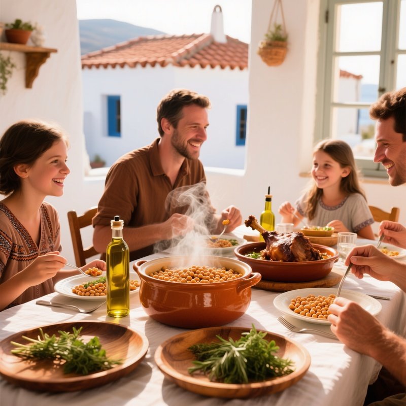 Revithada Sifnos Chickpeas Sunday Lamb