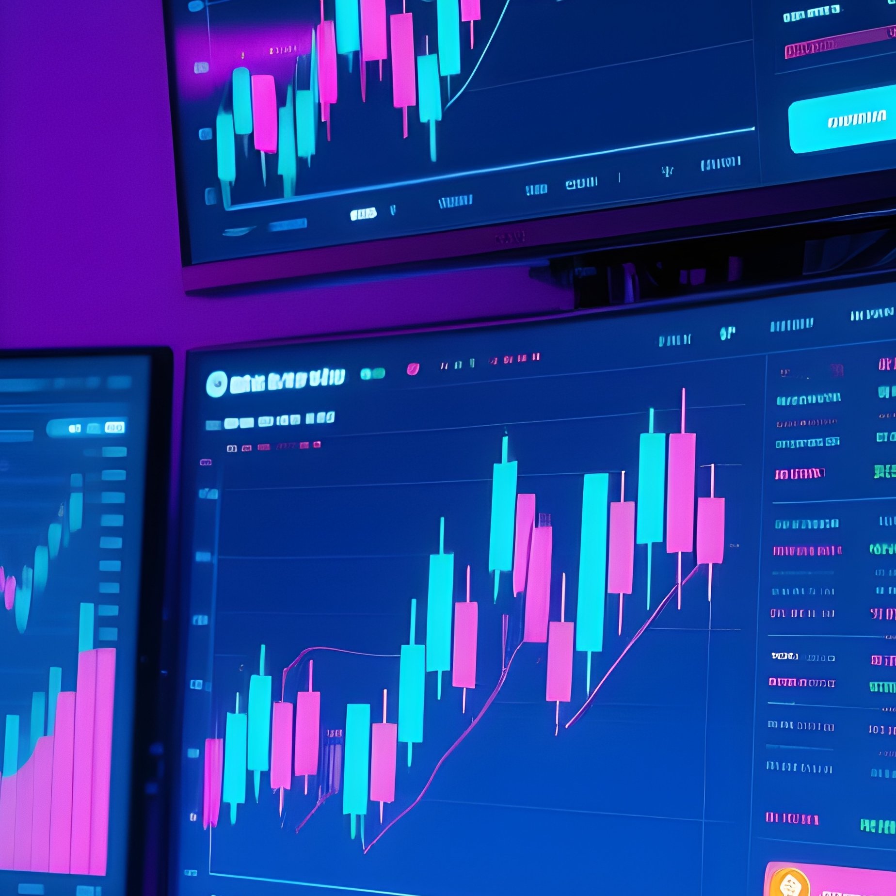 Rgb Setup Gamer Trading Station - Full Resolution Quality Preview