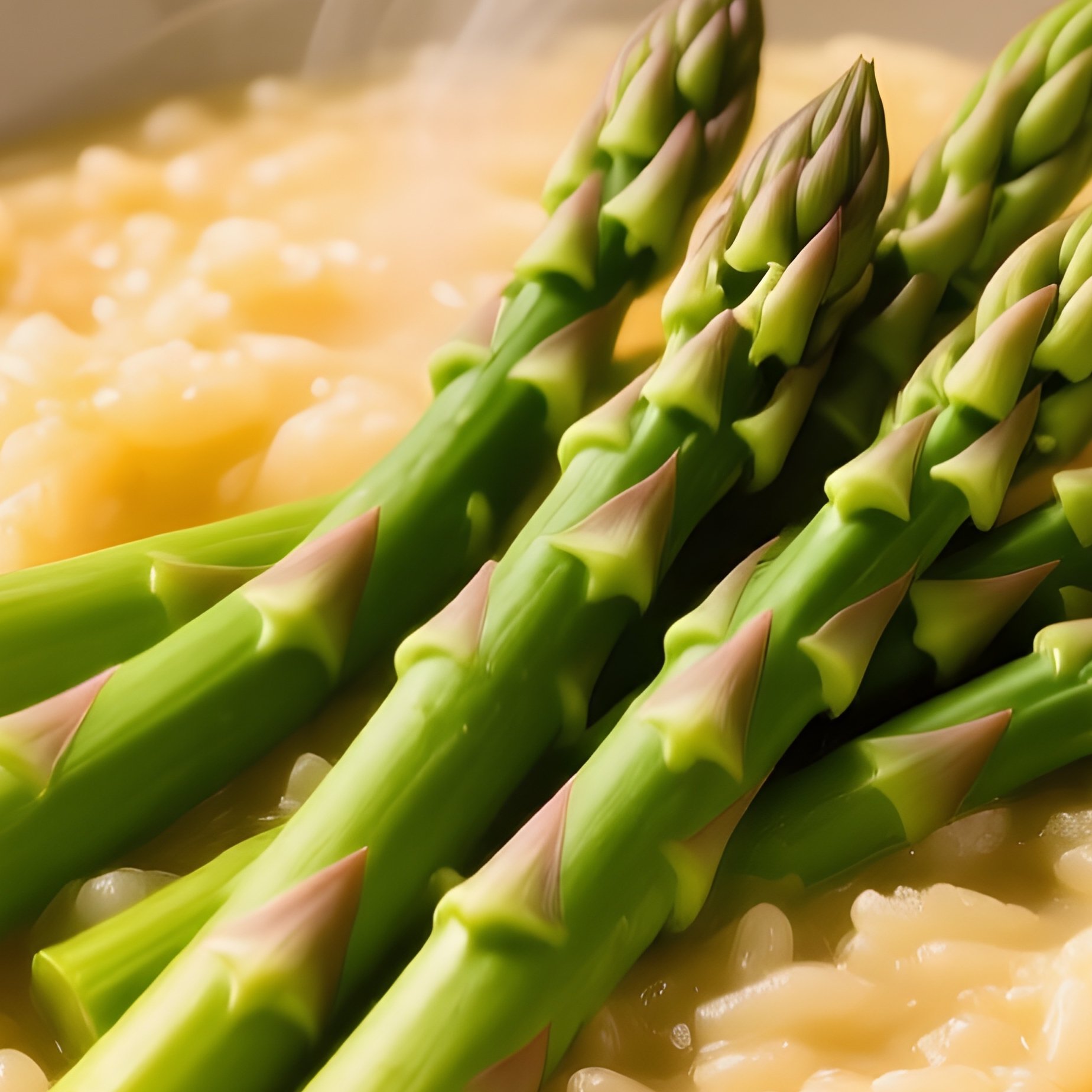 Risotto Agli Asparagi Made With Asparagus Vegetable Stock Butter And Parmigiano Reggiano - Full Resolution Quality Preview