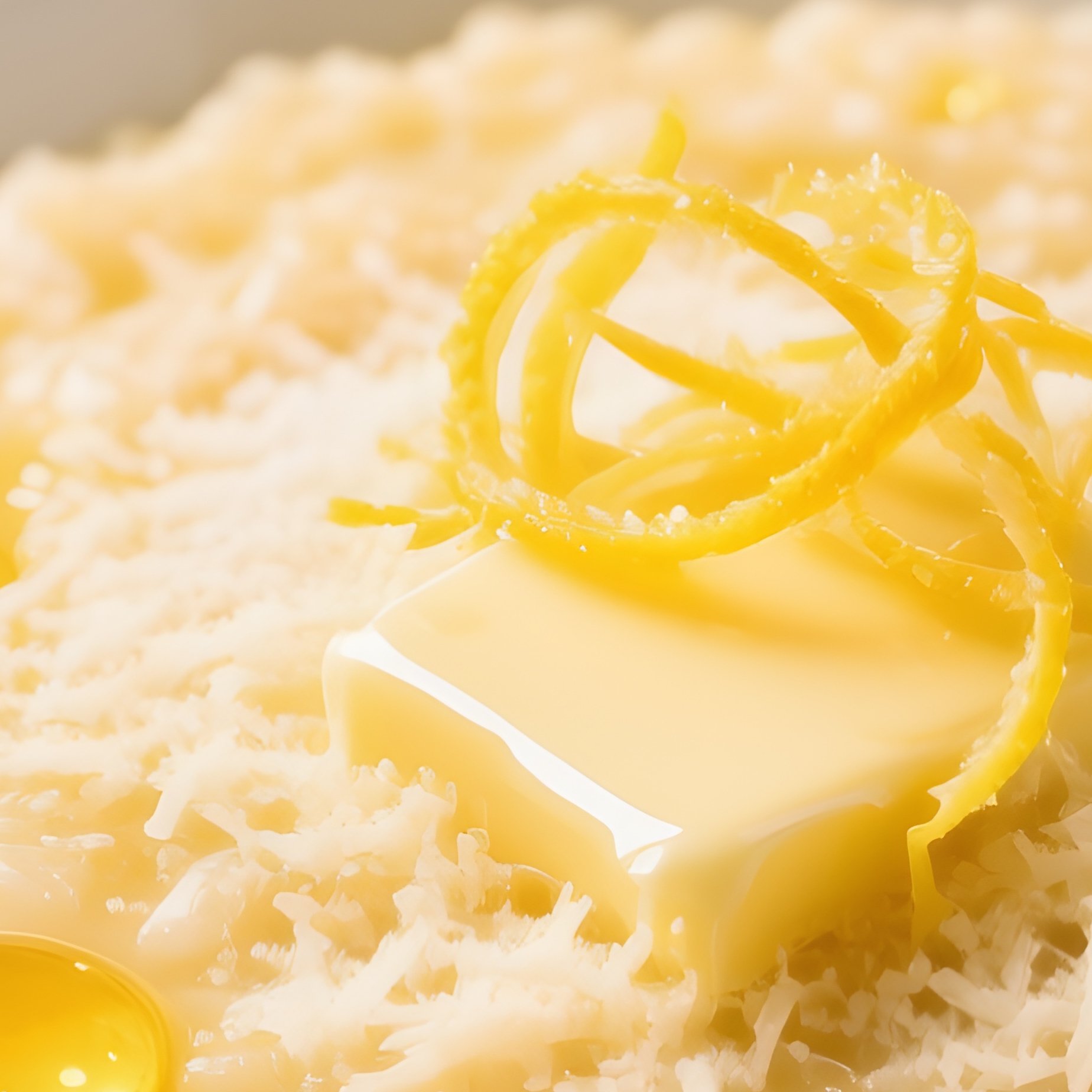 Risotto Al Limone Arborio Rice Lemon Zest Butter Parmesan - Full Resolution Quality Preview