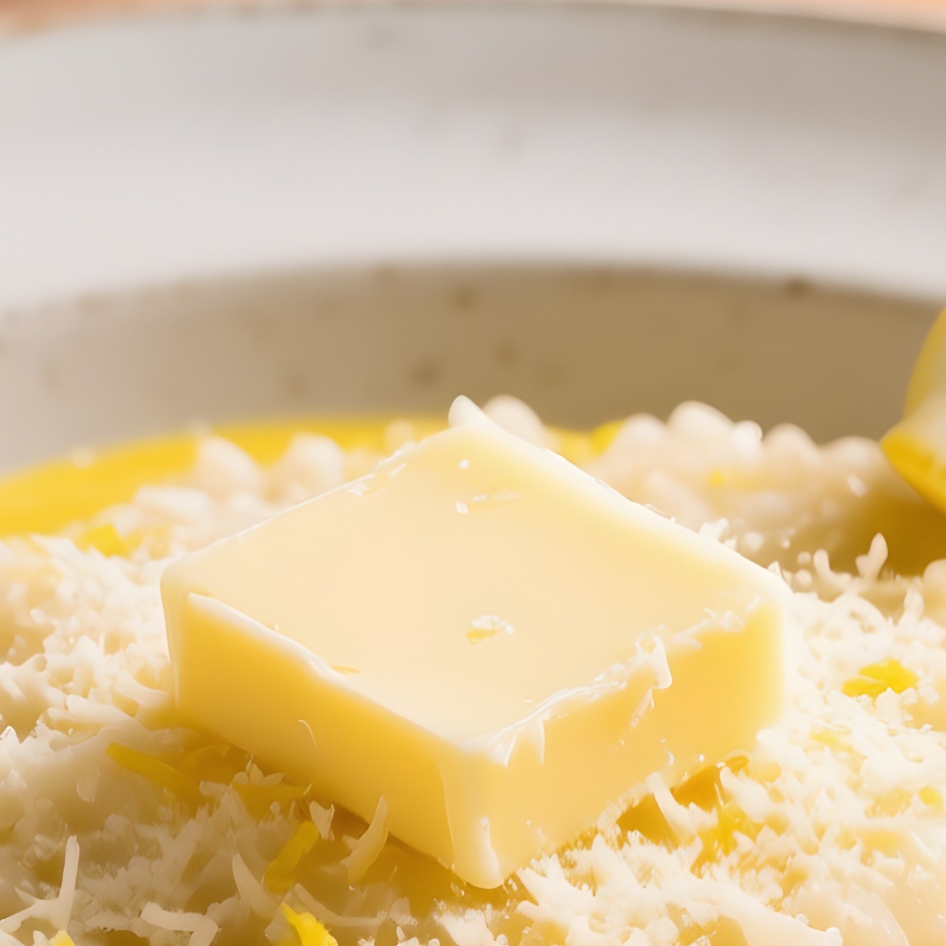 Risotto Al Limone Arborio Rice Lemon Zest Juice Butter Parmesan - Full Resolution Quality Preview