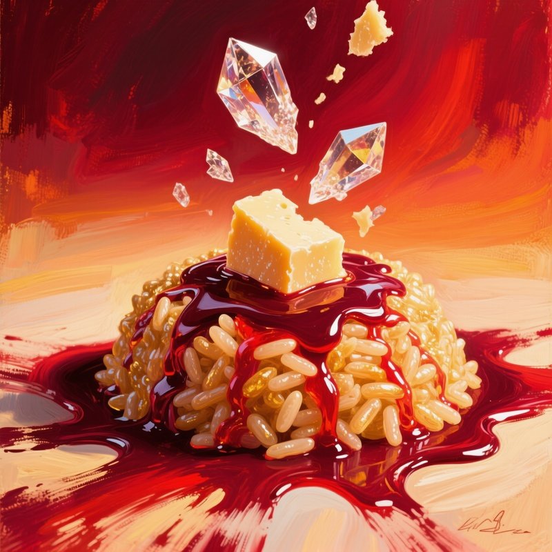 Risotto Al Radicchio Made With Radicchio Red Wine Butter And Parmigiano Reggiano Interpretation