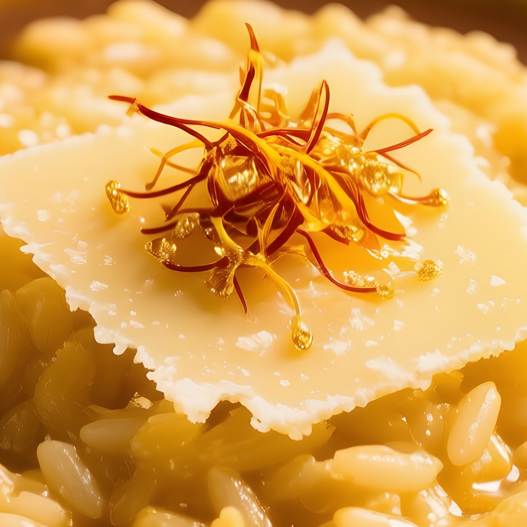 Risotto Alla Milanese Arborio Beef Broth Saffron Butter Parmesan - Full Resolution Quality Preview