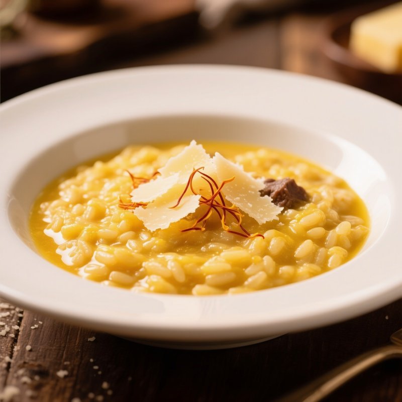 Risotto Alla Milanese Arborio Beef Broth Saffron Butter Parmesan
