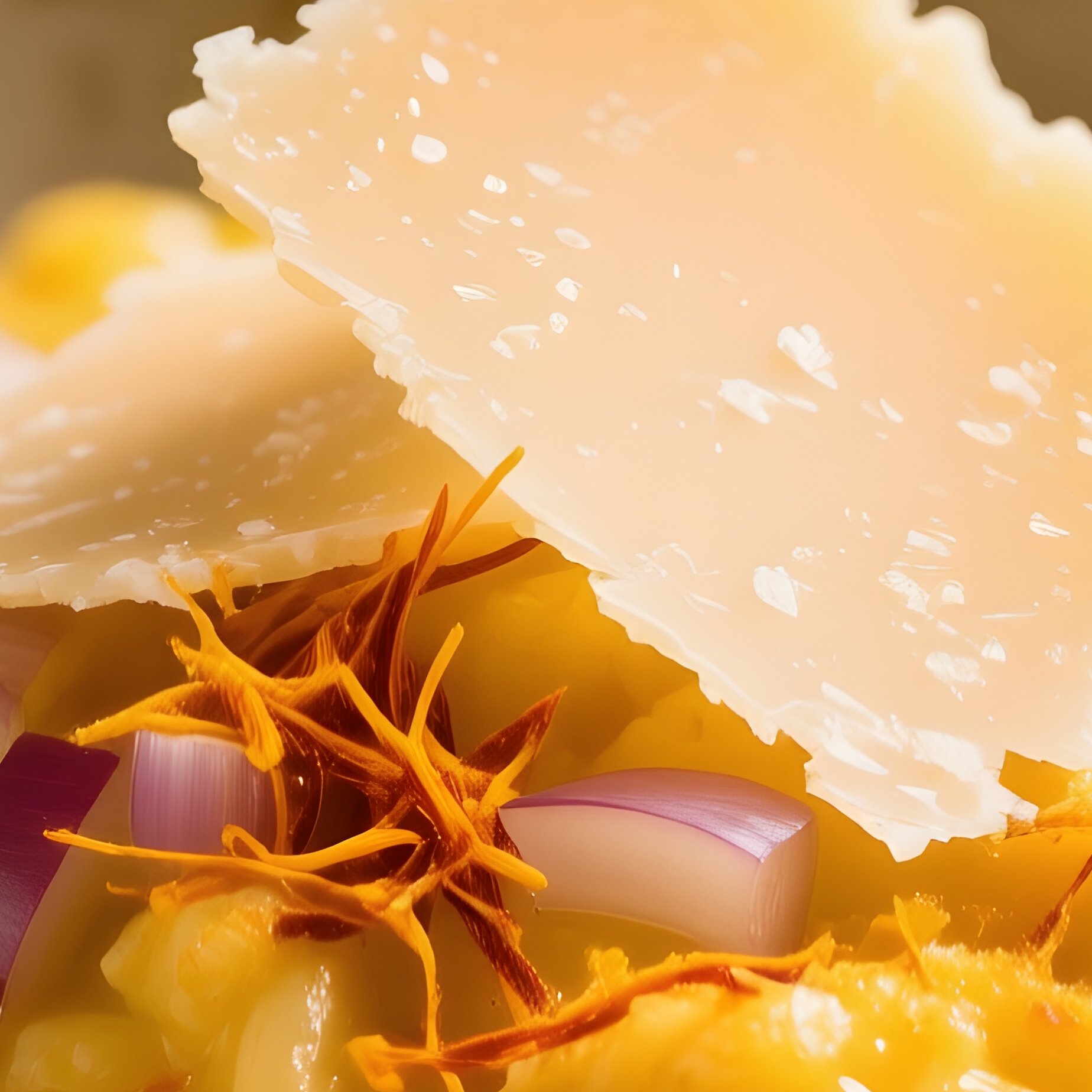 Risotto Alla Zafferano With Saffron Butter Onion Parmigiano Reggiano - Full Resolution Quality Preview