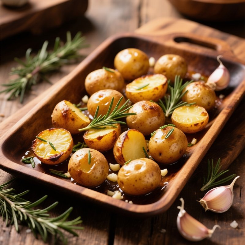 Roasted Potatoes With Rosemary Garlic