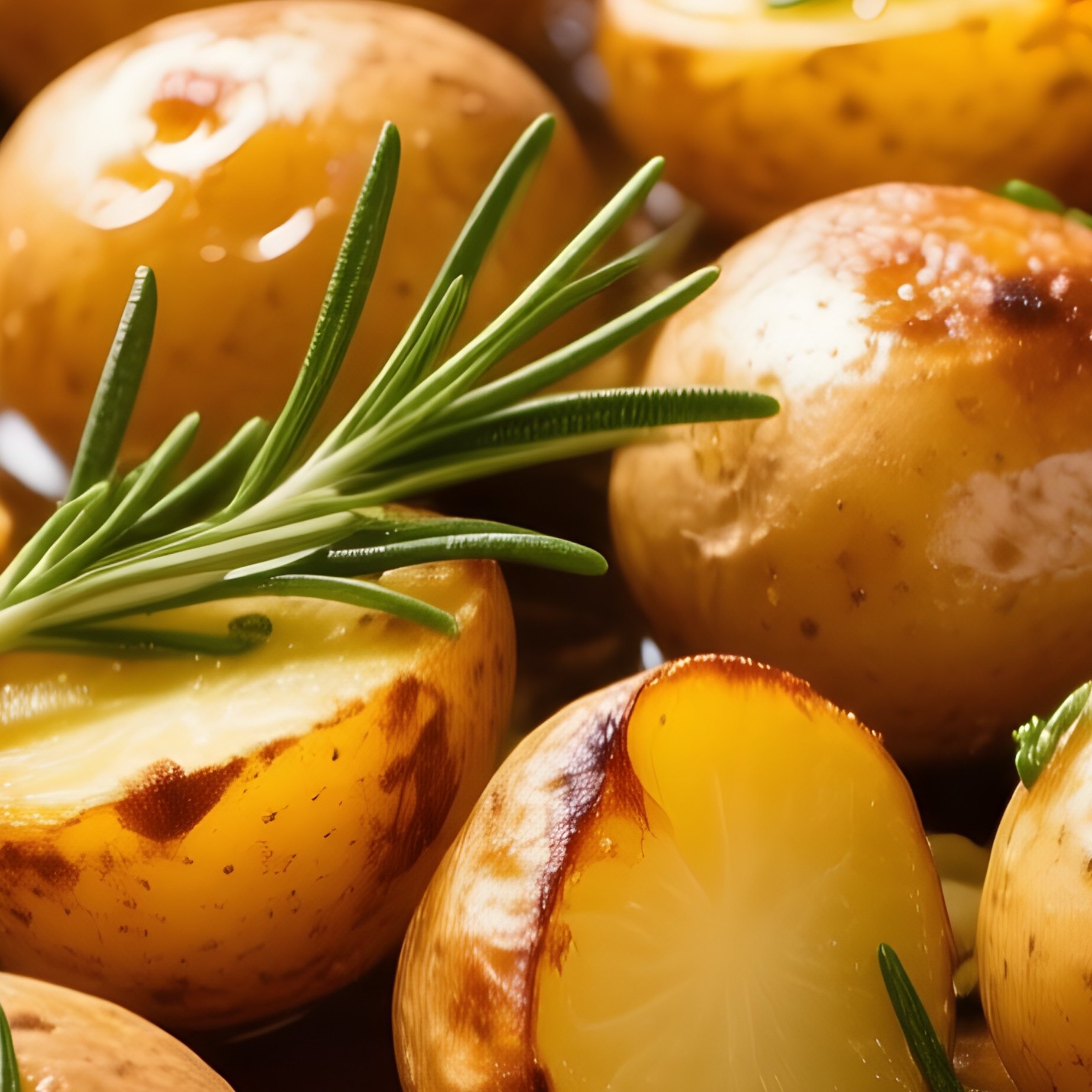 Roasted Potatoes With Rosemary Garlic - Full Resolution Quality Preview