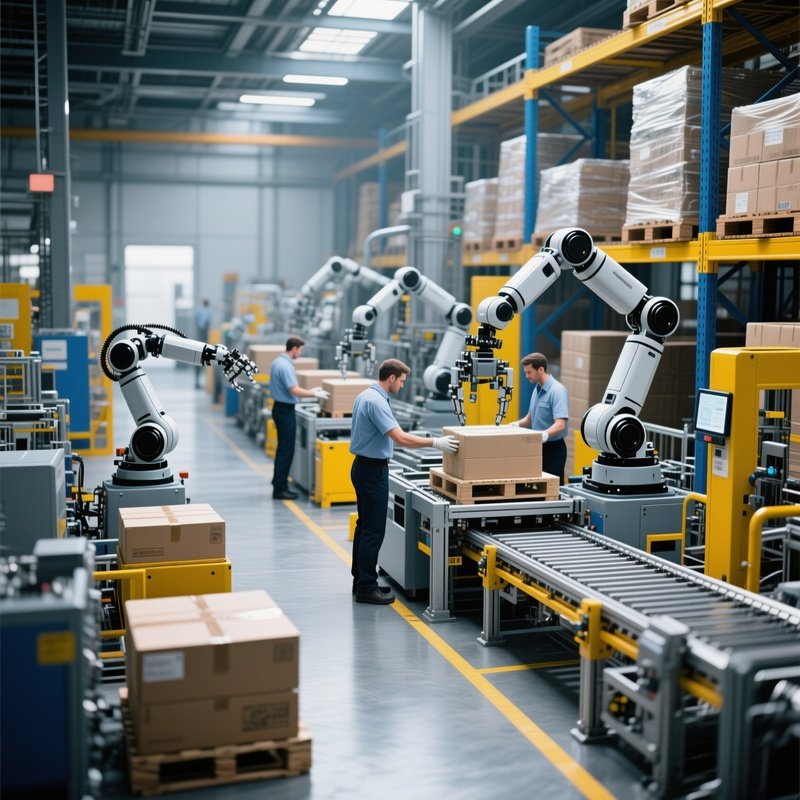 Robotic Warehouse System Photorealistic