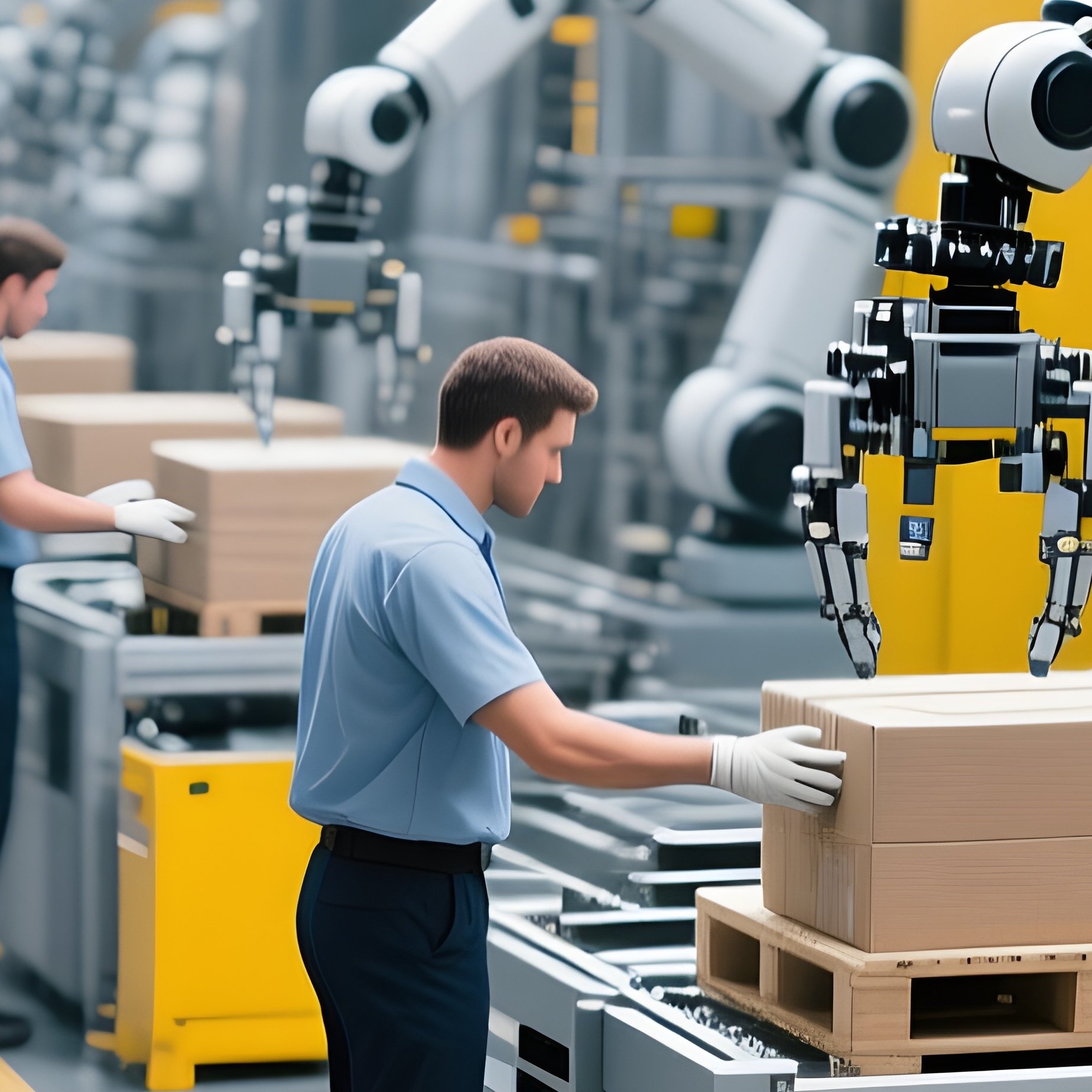 Robotic Warehouse System Photorealistic - Full Resolution Quality Preview