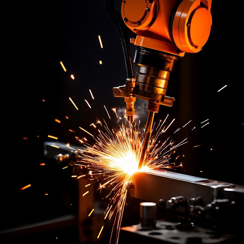 Robotic Welding Arm In Action Robotics Welding