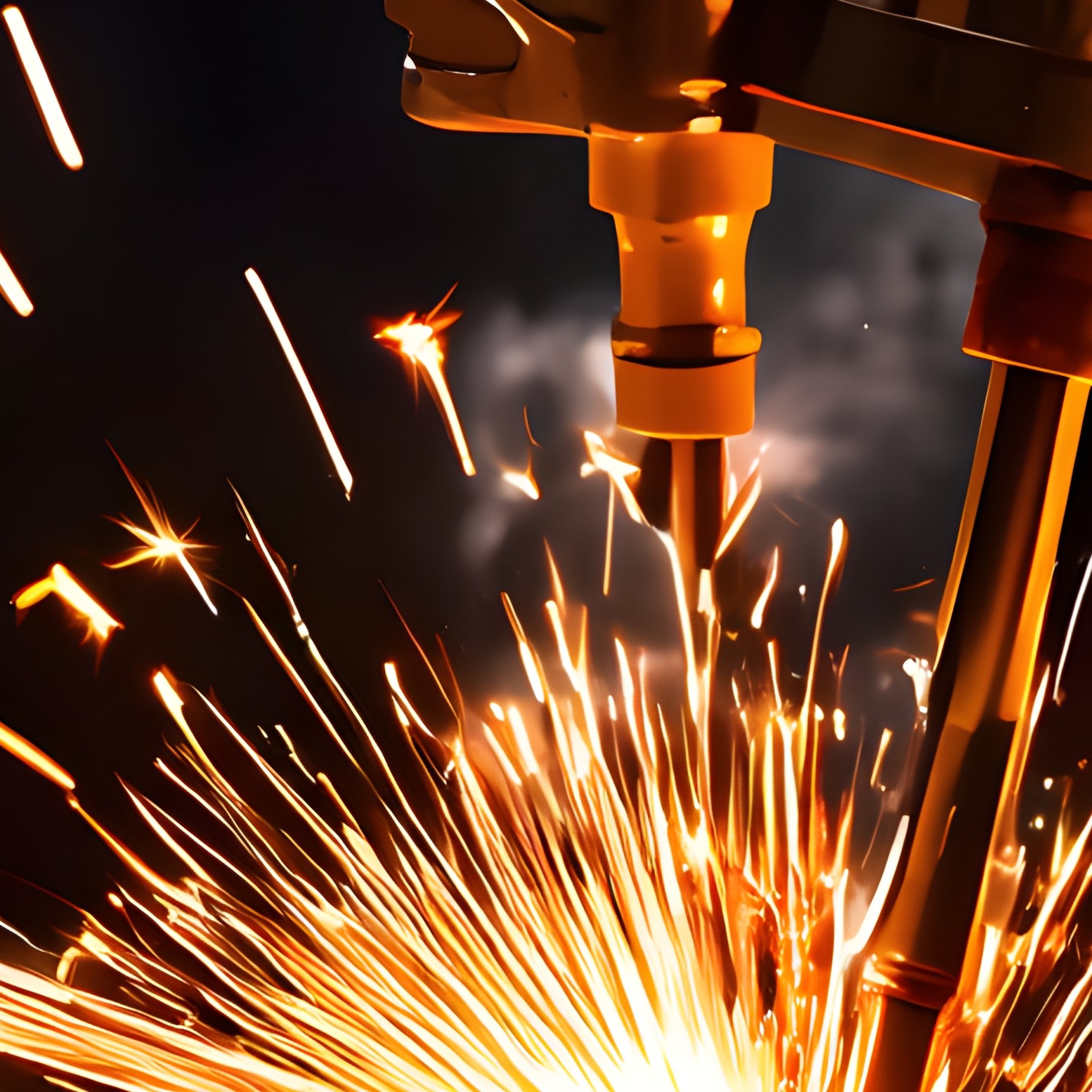 Robotic Welding Arm In Action Robotics Welding - Full Resolution Quality Preview