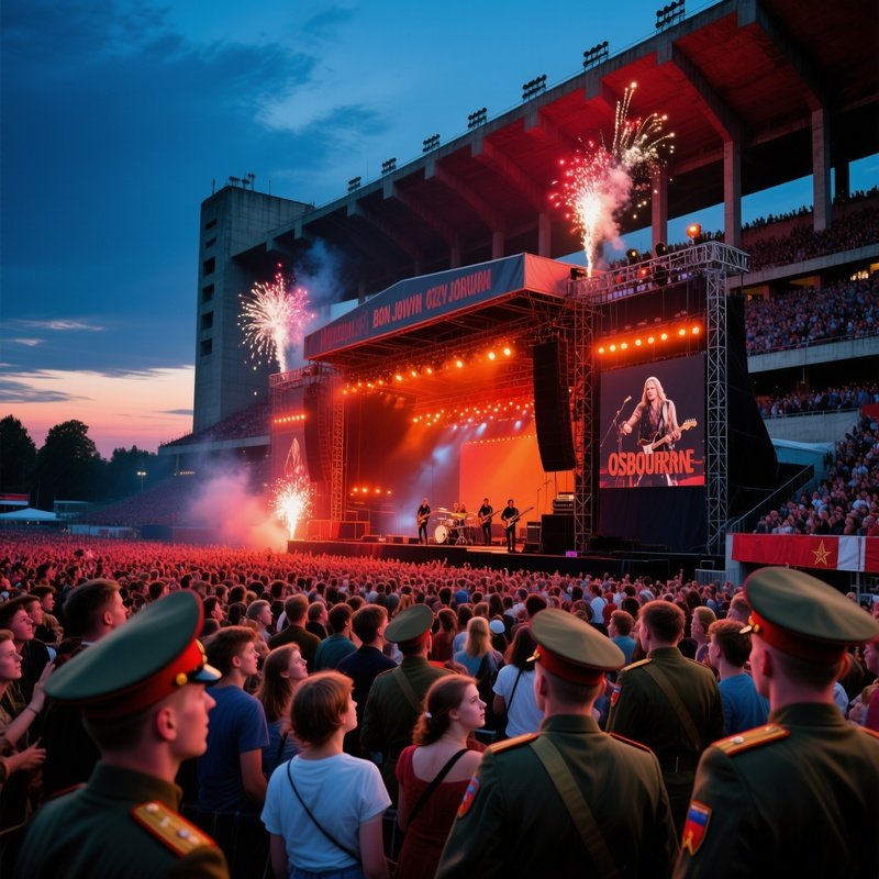 Rock Concert Stadium 1989 Moscow Music Peace Festival
