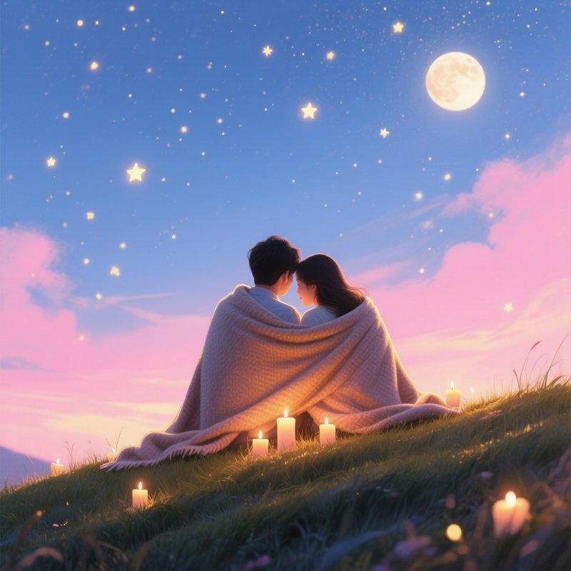 Romantic Couple Under Stars
