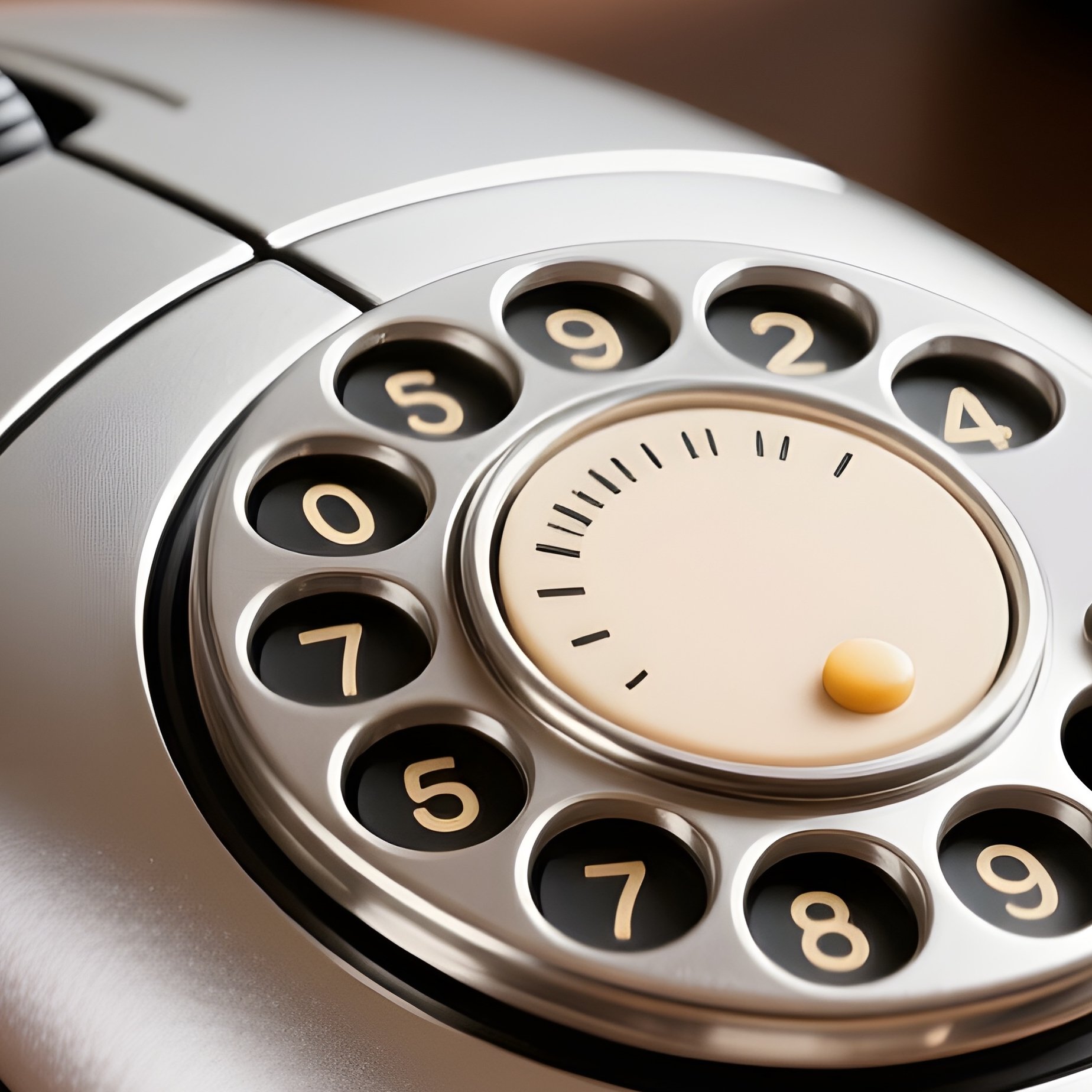 Rotary Phone Mouse Shaped Dial Old Phone - Full Resolution Quality Preview