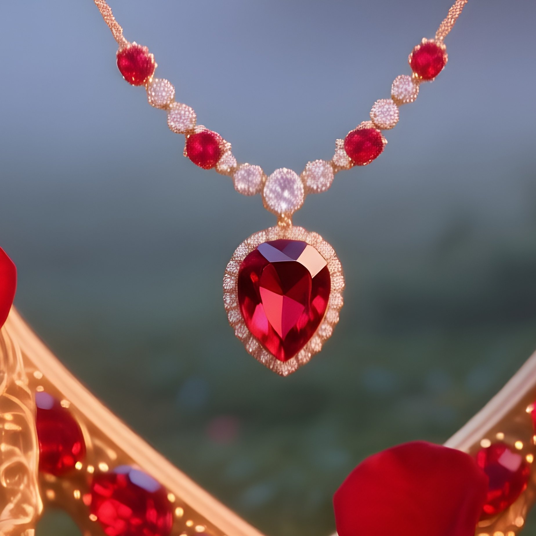 Rubies And Red Gems As Symbols Of Love And Passion - Full Resolution Quality Preview