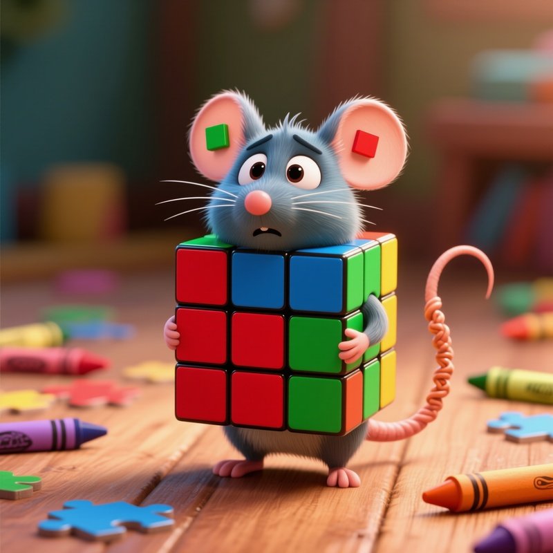 Rubiks Cube Square Mouse Scrambled