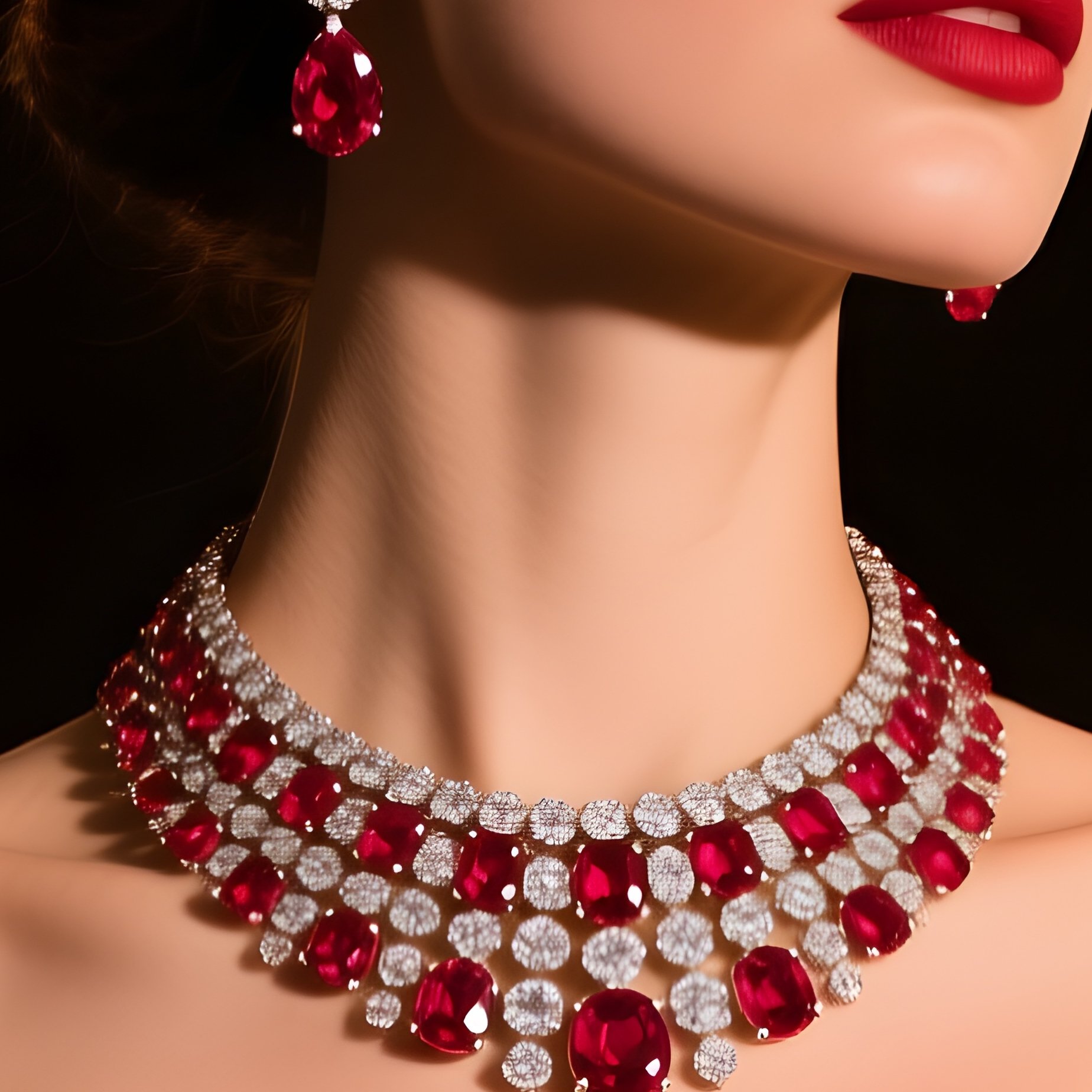 Ruby Choker Black Velvet Dress Chandelier Light - Full Resolution Quality Preview