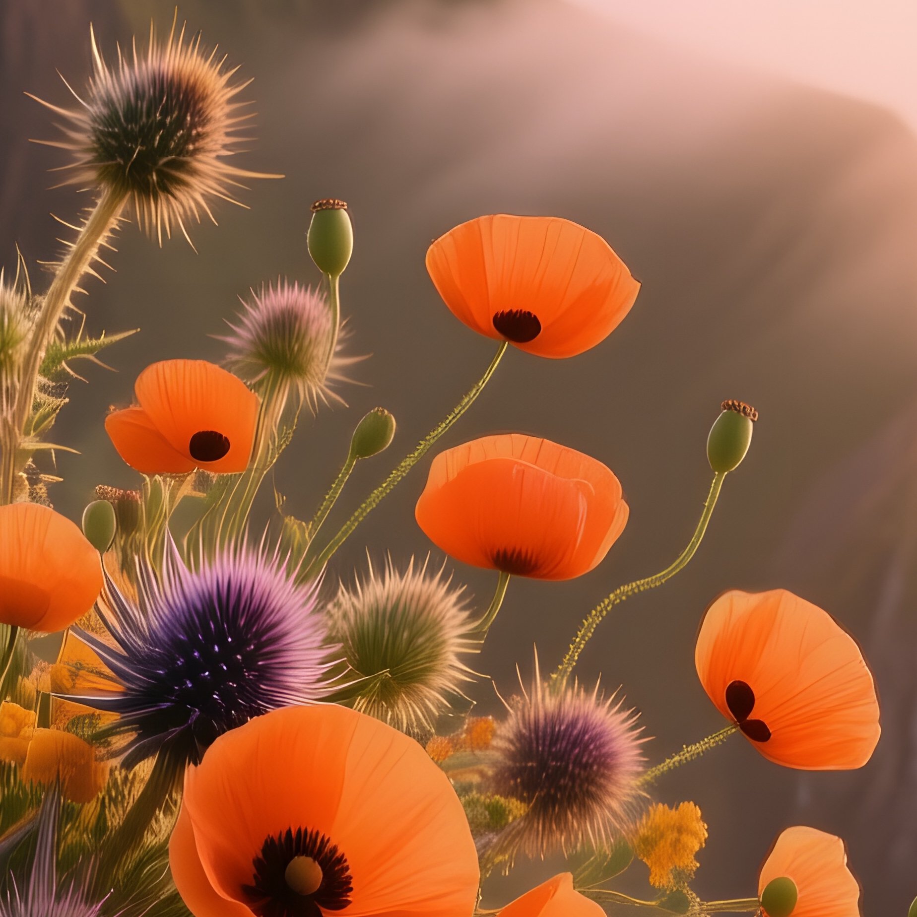 Rugged Cliffside Garden At Sunrise - Full Resolution Quality Preview