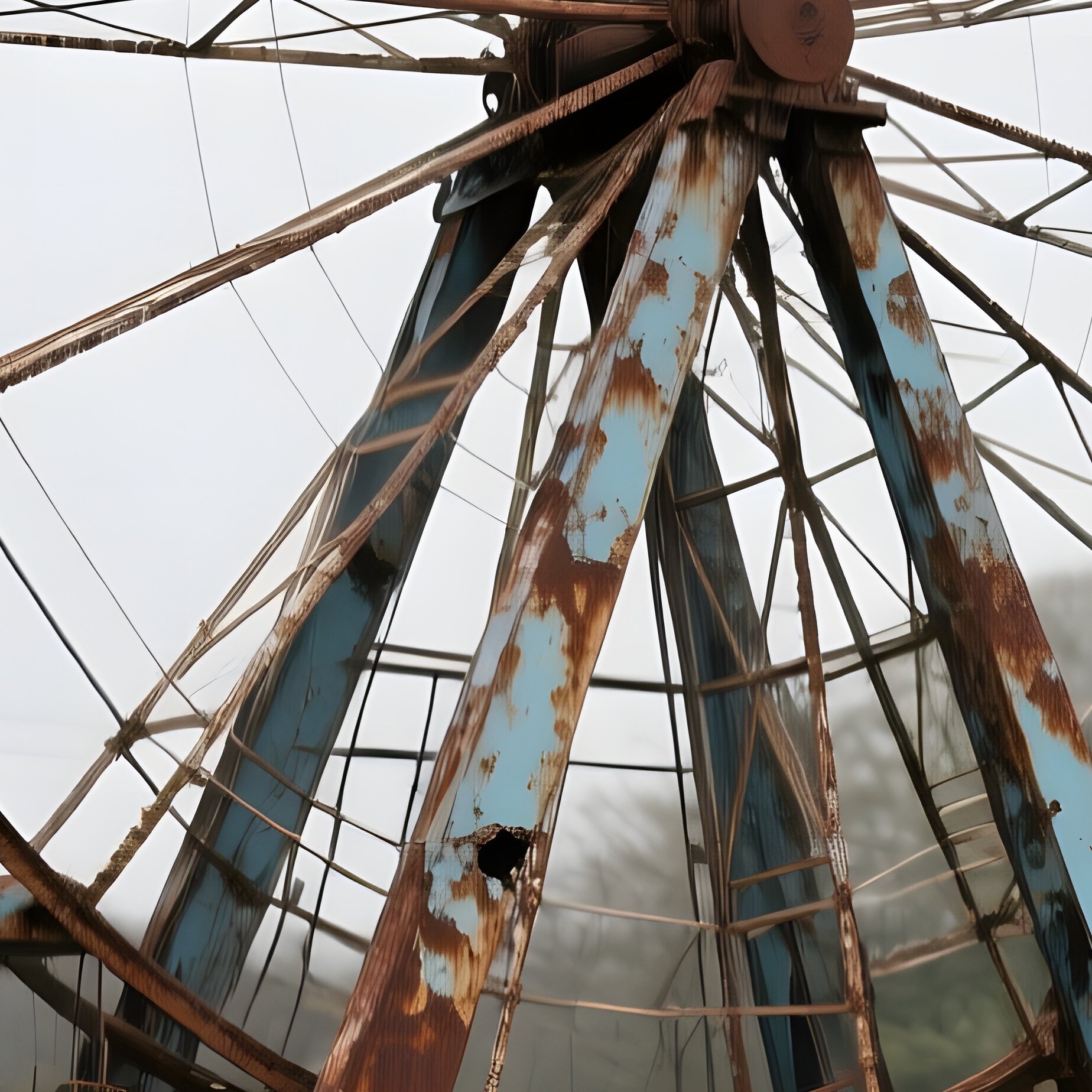 Rusty Ferris Wheel 1983 Park Of Culture And Rest - Full Resolution Quality Preview