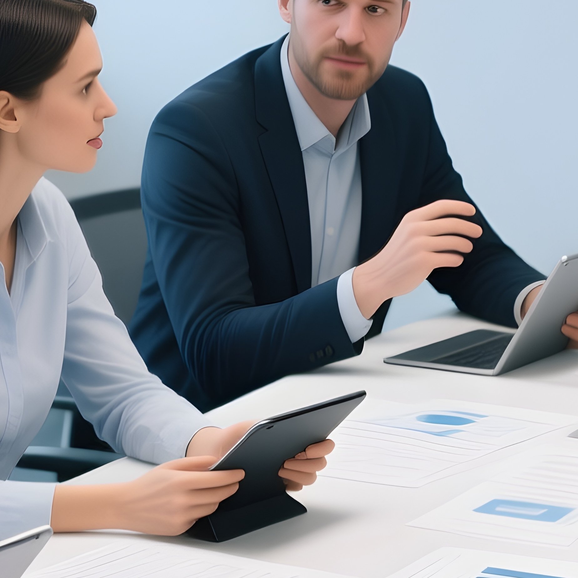 Sales Team Reviewing Results Meeting Room - Full Resolution Quality Preview
