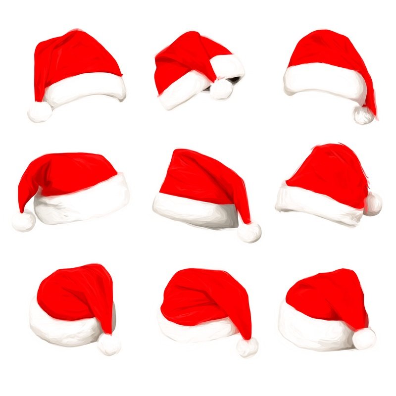 Santa Claus Hats Christmas Holiday
