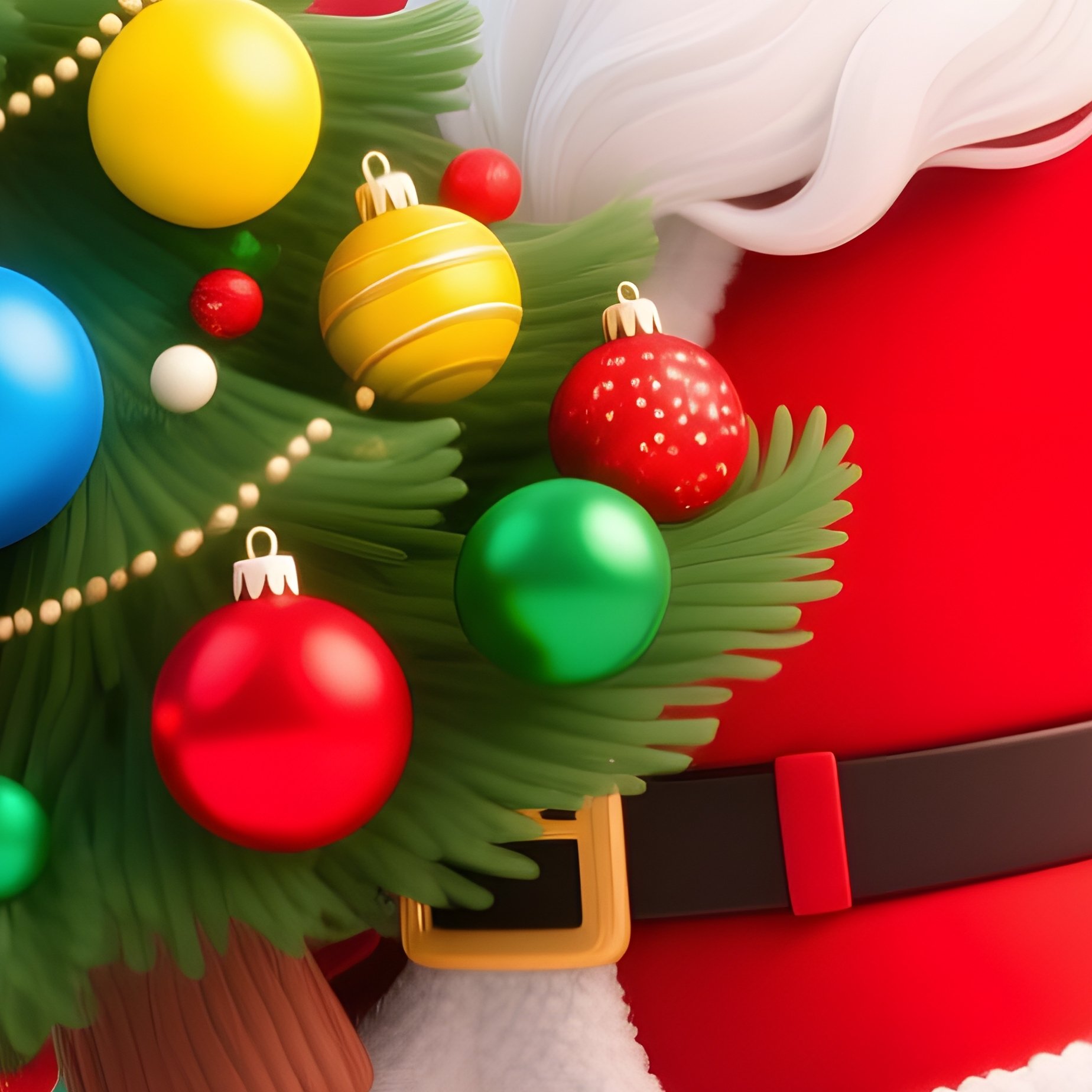 Santa Claus Holding A Christmas Tree Christmas Santa Claus - Full Resolution Quality Preview
