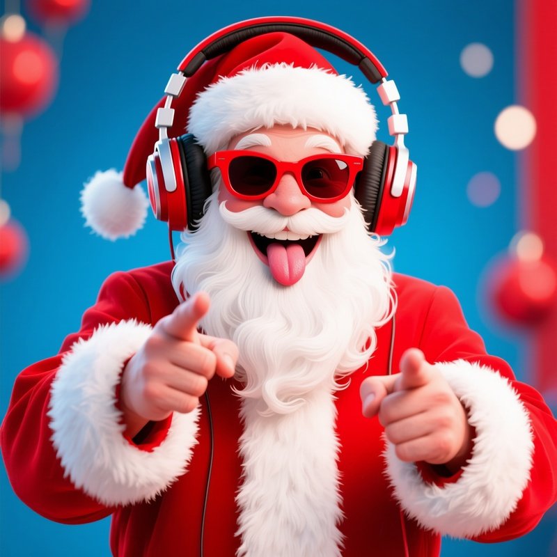 Santa Claus In A Modern And Playful Pose Santa Claus Festive