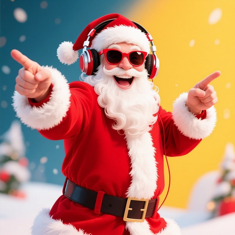 Santa Claus In A Modern And Playful Pose Santa Claus Festive