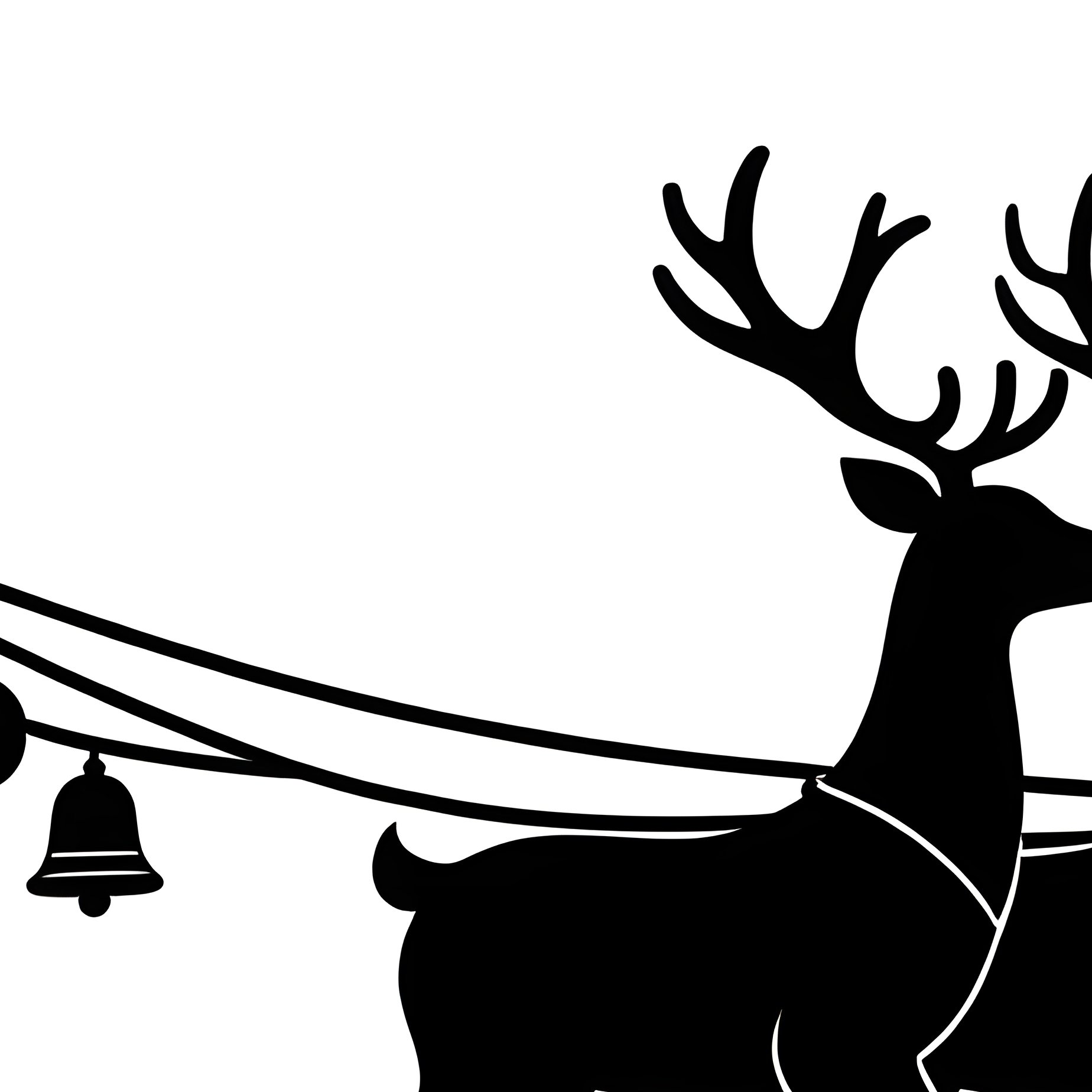 Santa Claus In A Sleigh Pulled By Reindeer Christmas Holiday - Full Resolution Quality Preview