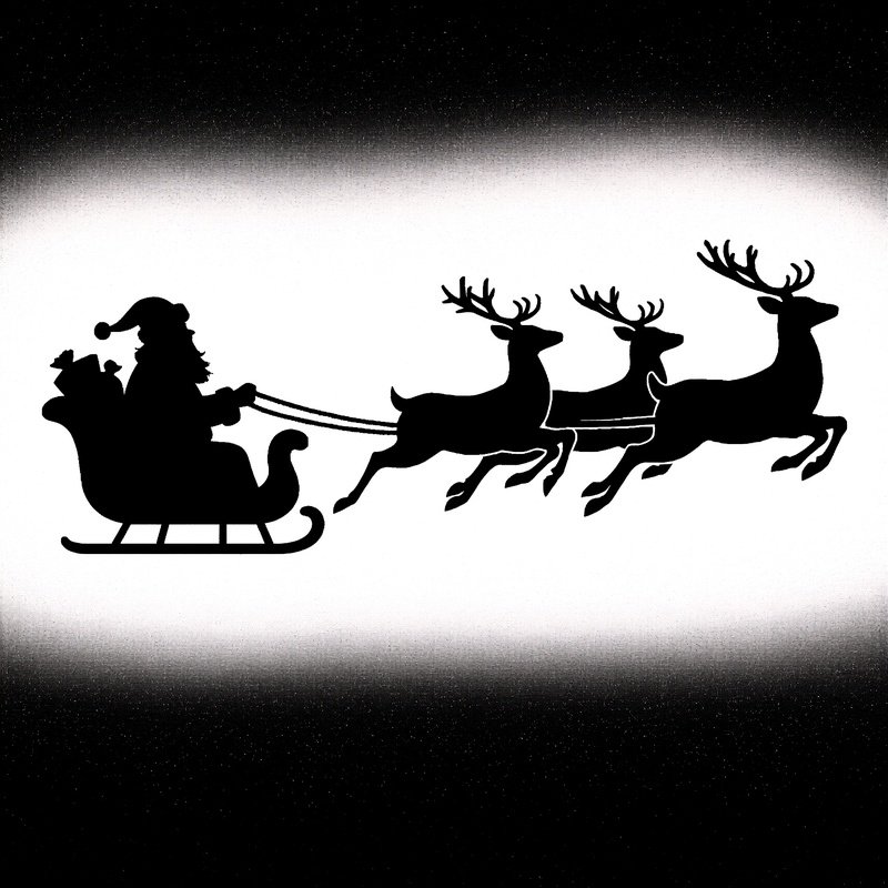 Santa Claus In A Sleigh Pulled By Reindeer Christmas Santa Claus