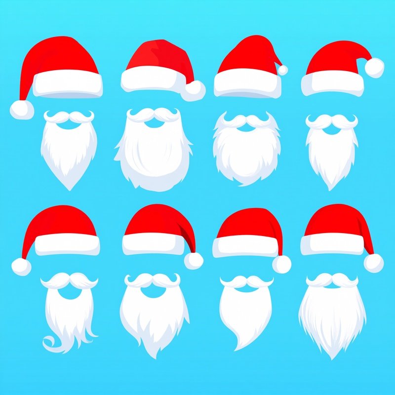 Santa Hats And Beards Christmas Santa Claus