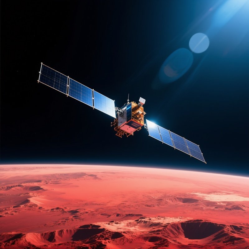 Satellite Orbiting Mars Photography