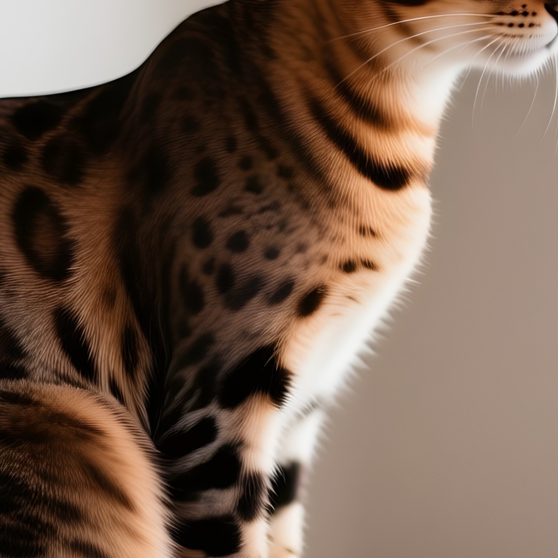 Savannah Cat Perched On High Shelf - Full Resolution Quality Preview