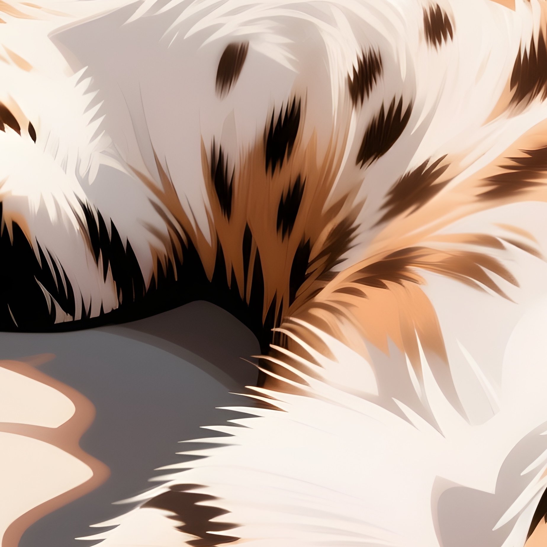 Savannah Cat Sleeping On Back Belly Exposed Digital Art - Full Resolution Quality Preview