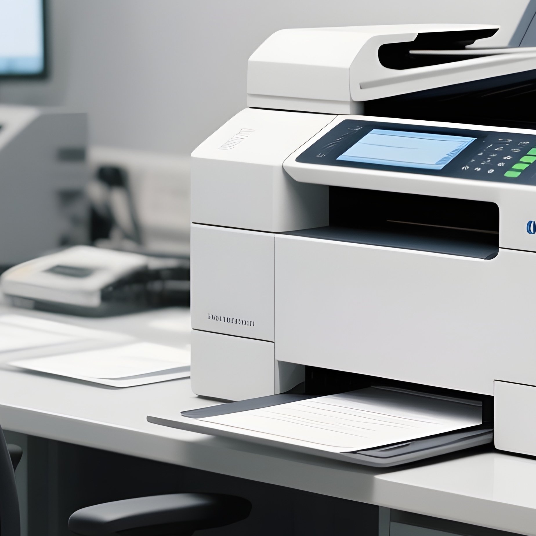 Scanning Station: A Dedicated Workspace With A High Speed Document Scanner, Surrounded By Boxes Of Papers Ready To Be Digitized. - Full Resolution Quality Preview