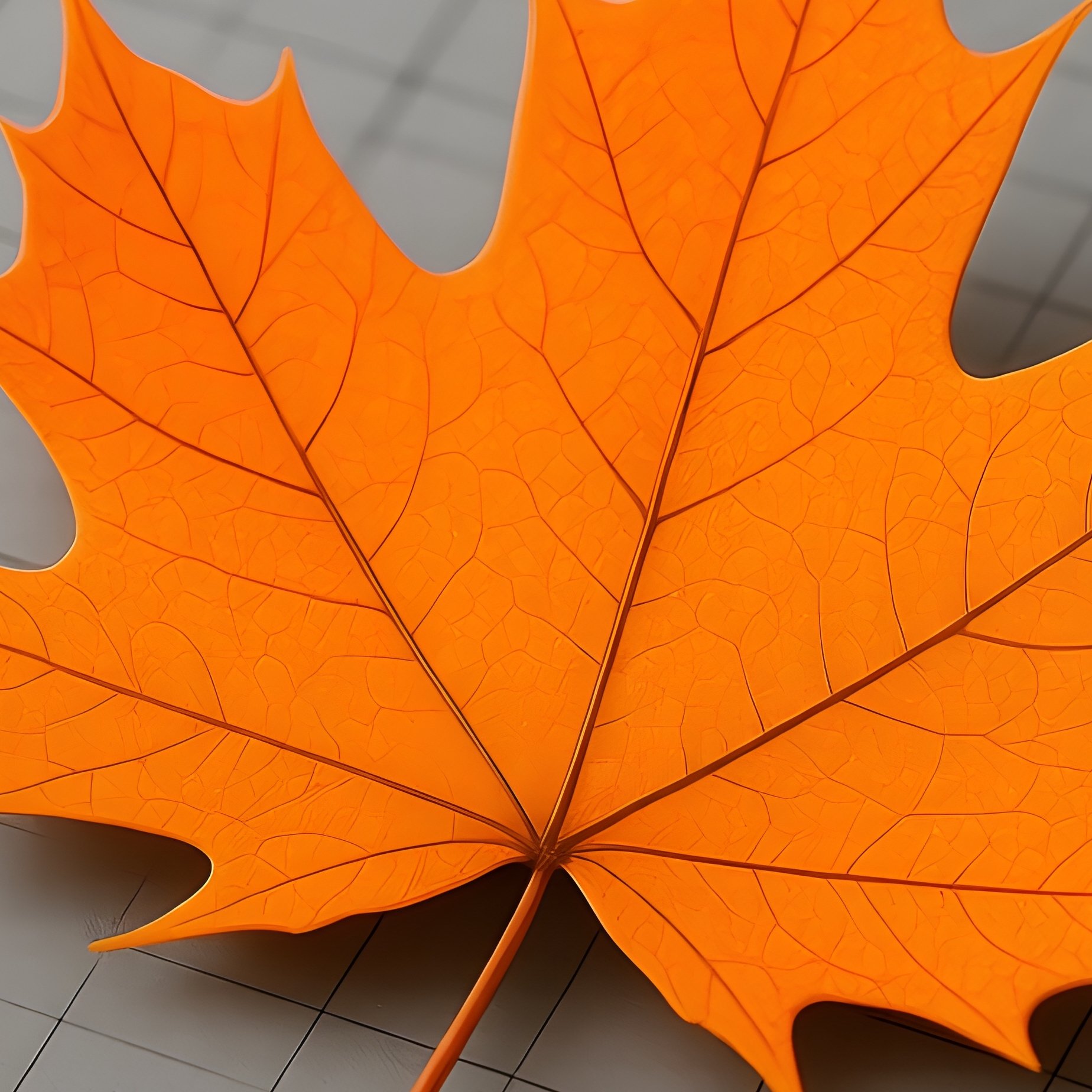 Scattered Autumn Leaves On A Grid Surface Autumn Leaves - Full Resolution Quality Preview