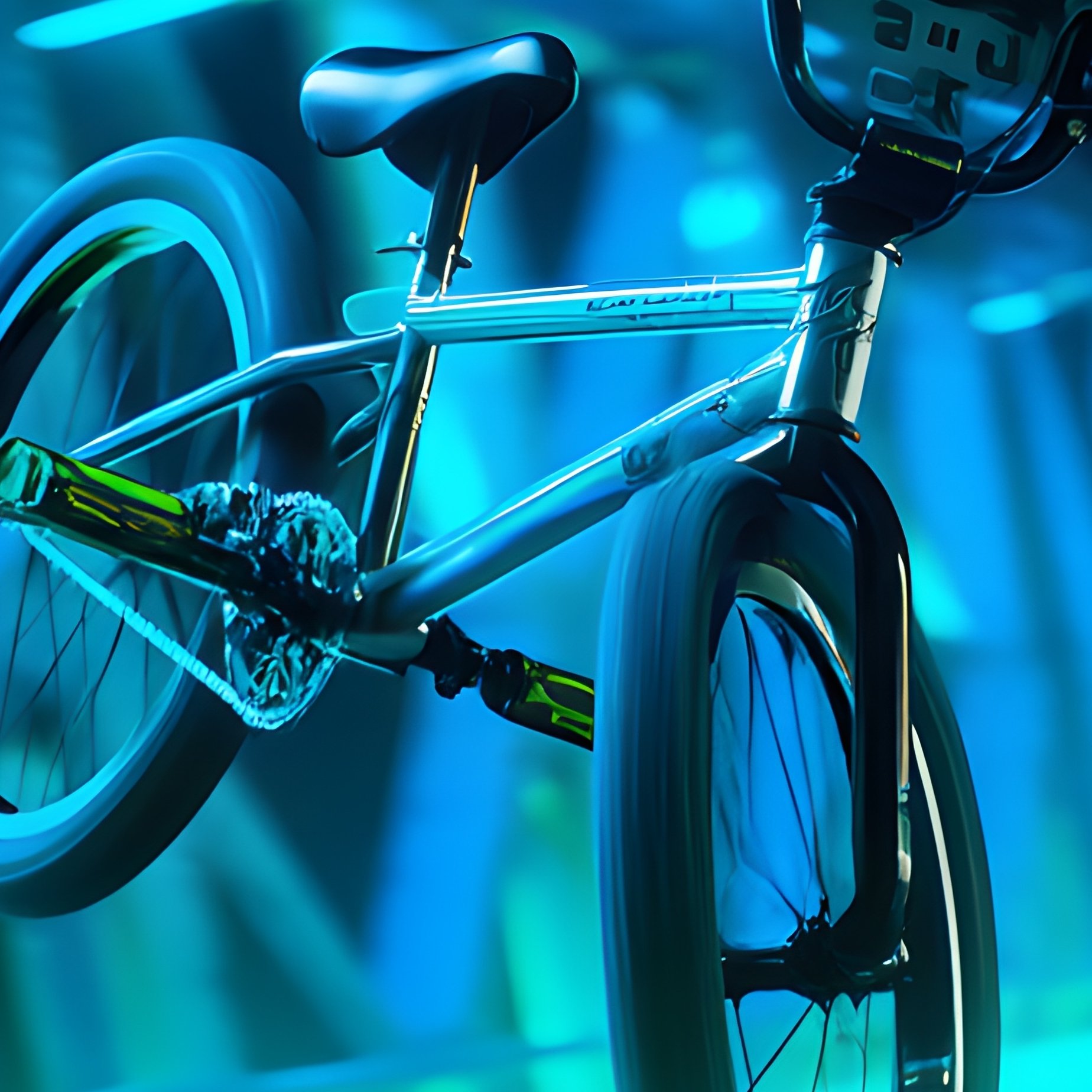 Sci Fi Bmx Rider Comet Flux Flipping Over Bridge At Dawn - Full Resolution Quality Preview