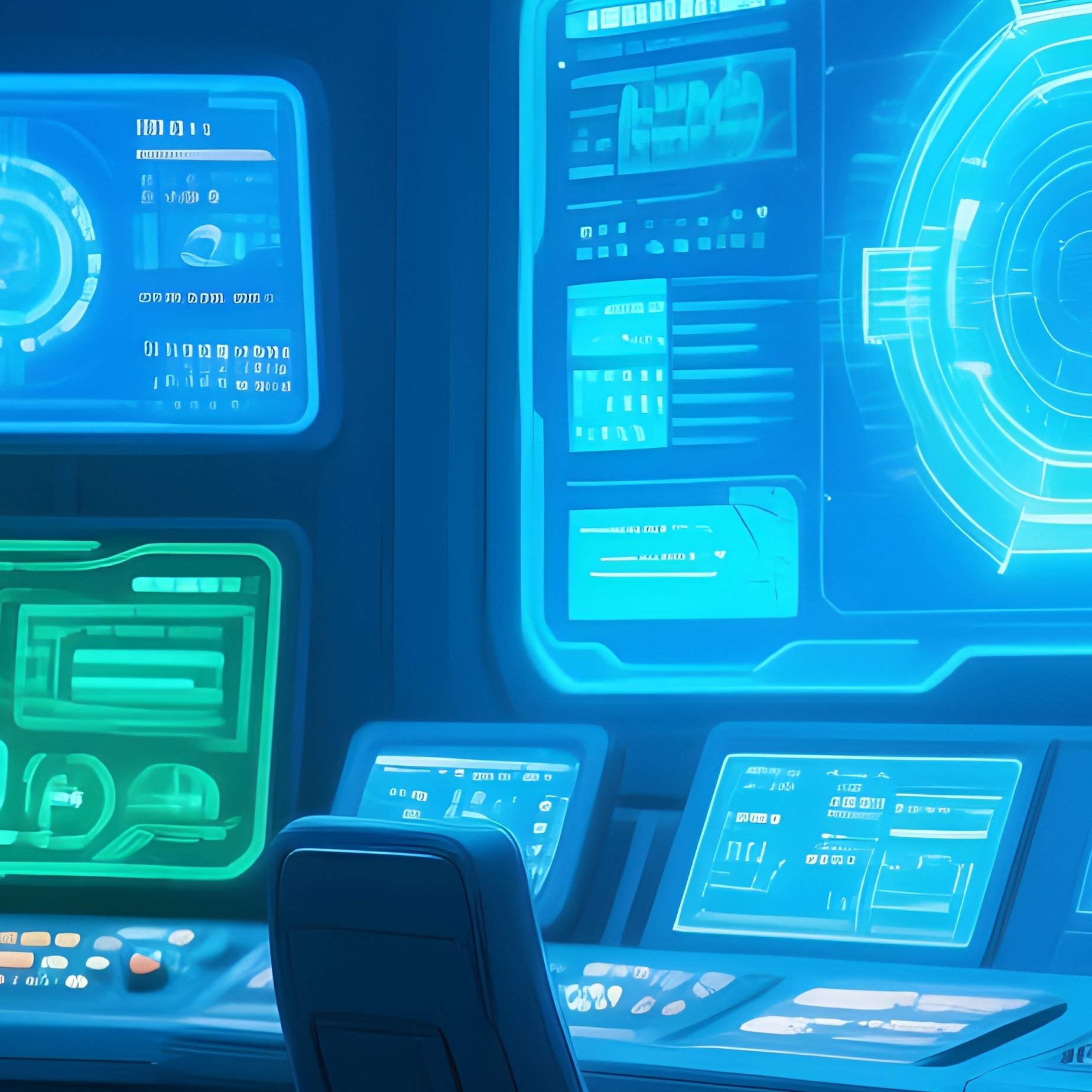 Sci Fi Control Room Screens - Full Resolution Quality Preview