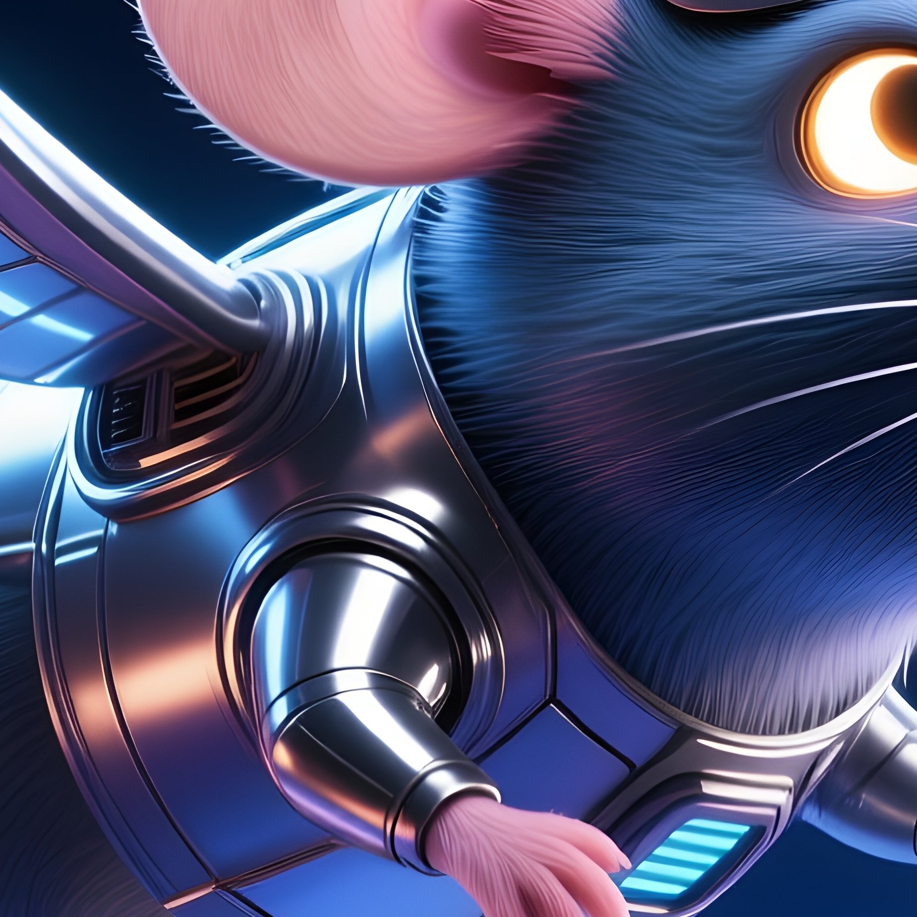 Sci Fi Mouse Spaceship X Wing Ufo - Full Resolution Quality Preview