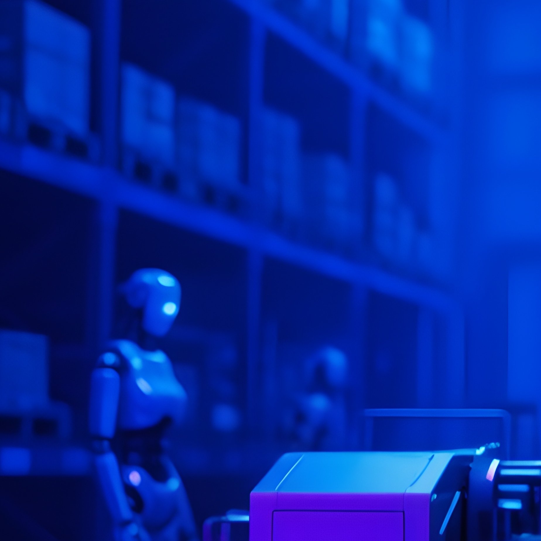 Sci Fi Robotic Warehouse System - Full Resolution Quality Preview