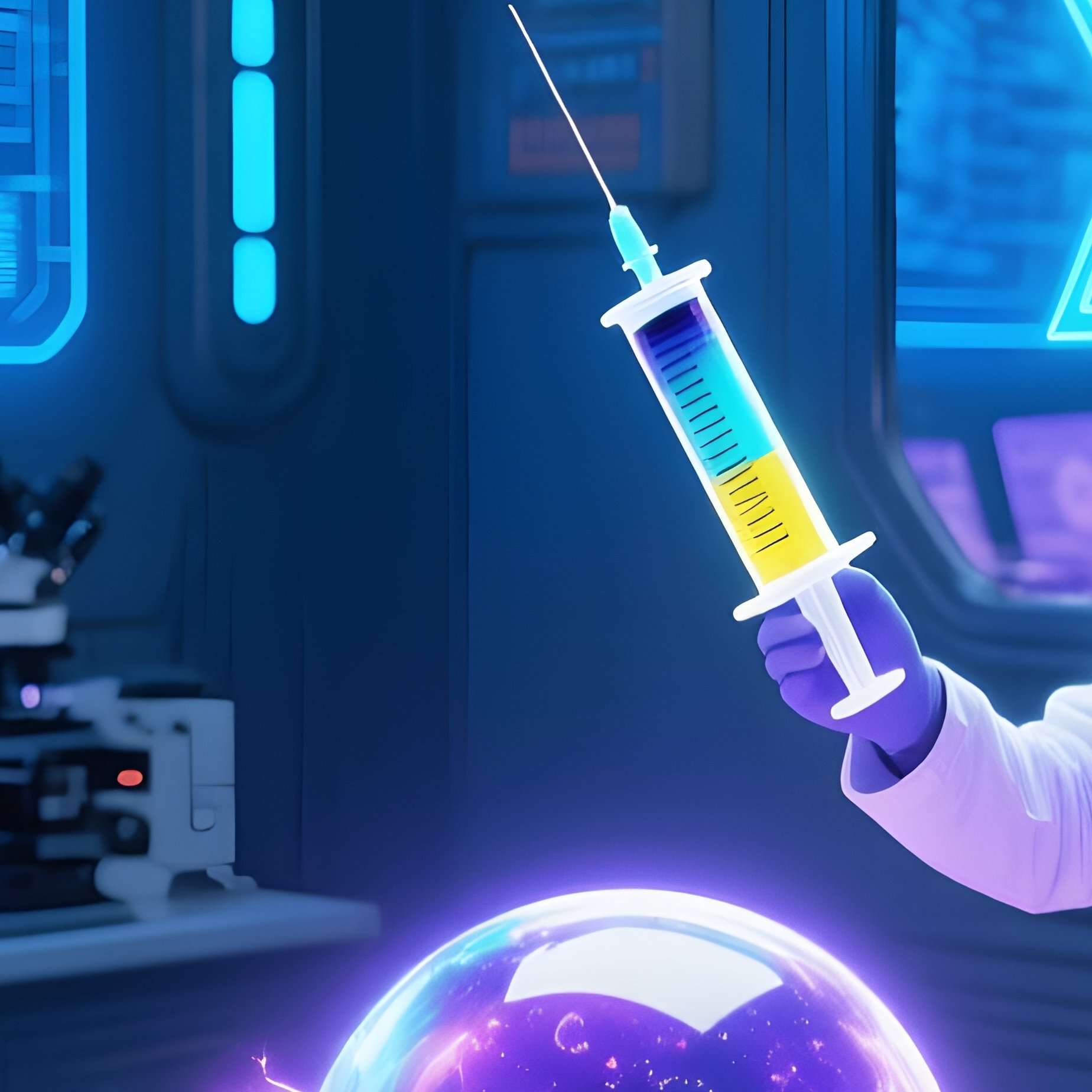 Science Alchemy Medicine Magical Lab With Modern Instruments - Full Resolution Quality Preview